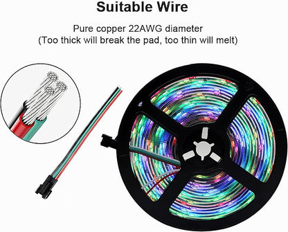 DC5V SK6812 (Similar WS2812B) RGBW RGB+Warm White LED Strip Light 60leds/Pixels/m Individually Addressable 4Color in 1LED (16.4ft(5m) 300leds, IP65) (No Adapter or Controller)