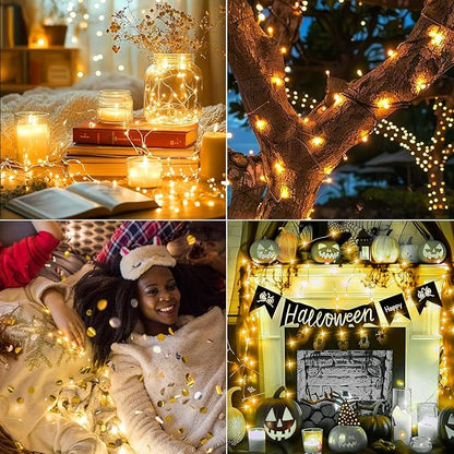 6 Pack Fairy Lights Battery Operated with Remote 7ft 20 LED Mini String Twinkle Lights Waterproof 8 Modes Firefly Starry Moon Lights for Mason Jars DIY Christmas Wedding Party Bedroom Decoration