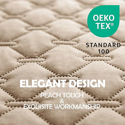 gogobunny 3X Stronger Waterproof Pet Blanket, Scratch Proof Furniture Protector for Dogs Cats, Reversible Cover 30x80 Inch, Dark Beige