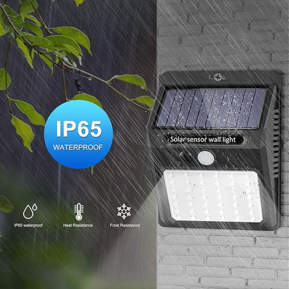 SEZAC Solar Lights Outdoor [10 Pack /3 Working Mode], Solar Security Lights Solar Motion Sensor Lights Wireless IP 65 Waterproof Outdoor Lights for Garden Fence Patio Garage (42LED)