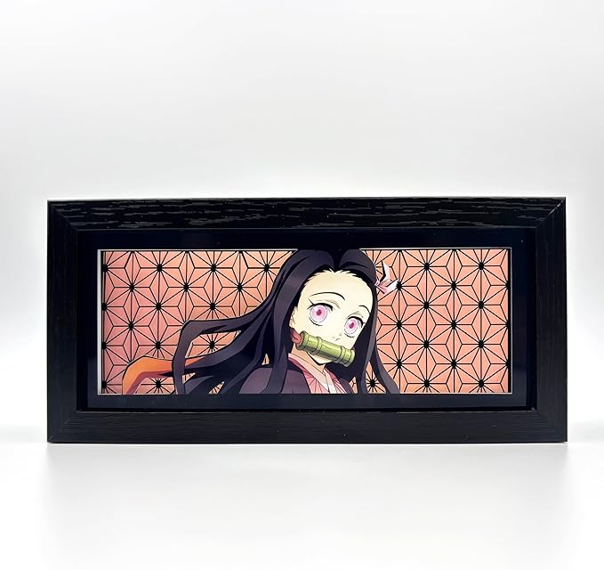 Nezuko Light Box - Demon Slayer – Anime Lamp Figure Night Light – 3D Anime Room Décor Gift for Otaku