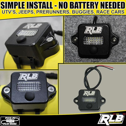 Dome Light for UTV, Golf Cart, Offroad Vehicles, Interior LED Dome Light with Push Button! Compatible with Polaris Can Am Roll Bar 1" - 3" or Flush Mount.