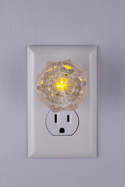 GE Jewel LED Night Light, Plug-in, Dusk to Dawn Sensor, Amber, UL-Certified, Energy Efficient, Ideal Nightlight for Bedroom, Bathroom, Nursery, Hallway, Kitchen, 11286, 4 Pack