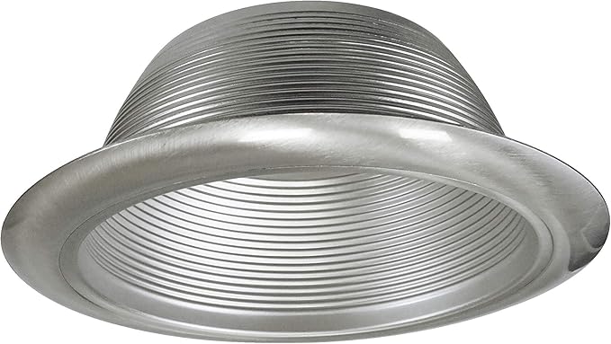 NICOR Lighting 6 inch Nickel Recessed Baffle Trim, Fits 6 inch Housings (17511NK)