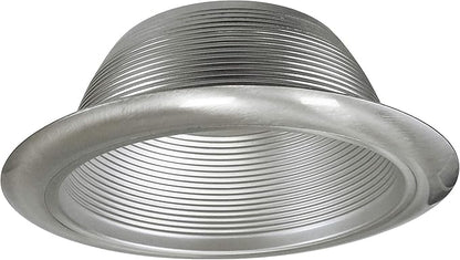NICOR Lighting 6 inch Nickel Recessed Baffle Trim, Fits 6 inch Housings (17511NK)