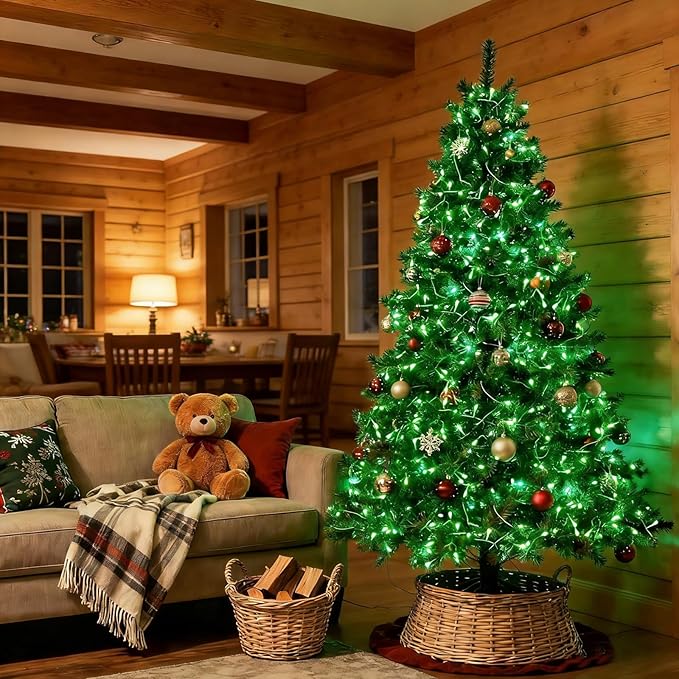Green St Patricks Day Lights, 32.5FT 100LED Twinkle Christmas String Lights with 16 Lighting Modes, Waterproof Plug in for Indoor Outdoor Holiday Xmas Tree Garland Party Bedroom Decorations