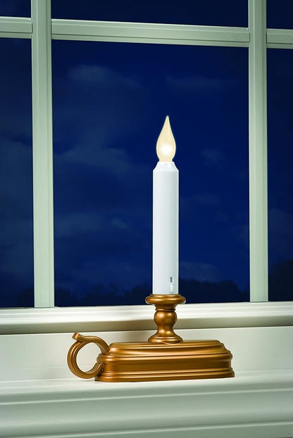 Xodus Innovations FPC1325B-6 Battery Operated LED Window Candle with New Hot Spot Technology and Dusk to Dawn Sensor and Choice of Amber or White Flame, Aged Bronze/Black Finish (Pack of 6)