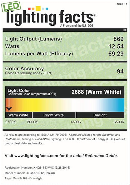 NICOR Lighting DLG56-10-120-2K-OB LED Downlights, Oil-Rubbed Bronze