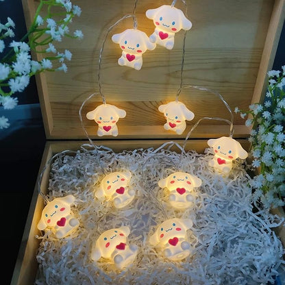 1.65M Cute Animal Dog Shape 10 Led Fairy Lights Heart Dog String Lights USB Powered for Halloween Christmas Thanksgiving Home Party Children Kids Bedroom Decoration (Heart Dog)