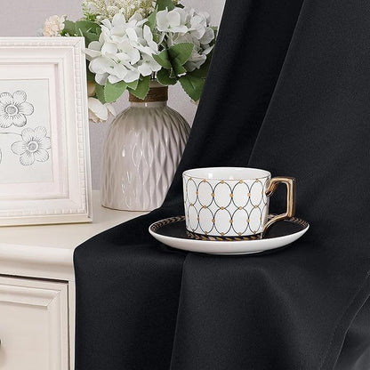 Simplebrand Halloween Black Window Valance for Kitchen 14 Inches Long 2 Panels Set, Blackout Valance Curtains for Living Room, Grommet Short Privacy Kitchen Curtains for Bedroom Kids Room, 40" Wx14 L