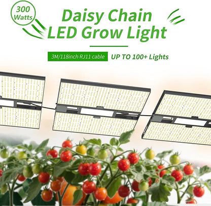 FARMLITE Grow Light for Indoor Plants Grow Light Full Spectrum Led Grow Lights Growing Lamp Daisy Chain Dimmable (300Watts)