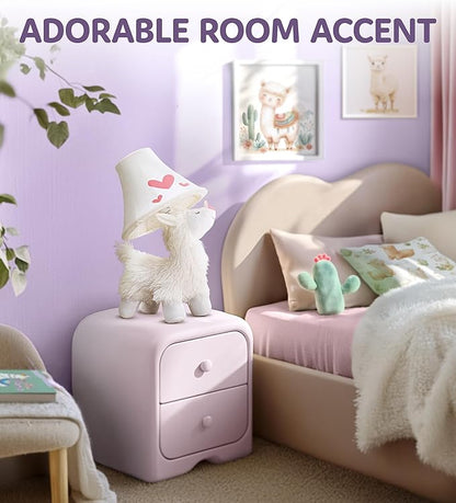 Alpaca Kids Lamp for Girls Bedroom - 19", Llama Girls Lamp for Kids Room - Cute Christmas Gifts, Birthday Gifts for All Ages: Toddler Boys, Children, Grandkids 3 4 5 and Up Years Old, Sister, Brother