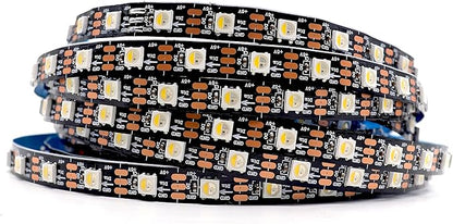 DC5V SK6812 (Similar WS2812B) RGBW RGB+Neutral White 60leds/Pixels/m LED Strip Light Individually Addressable 4Color in 1LED Non-Waterproof (16.4ft(5m) 300leds, IP30) (No Adapter or Controller)
