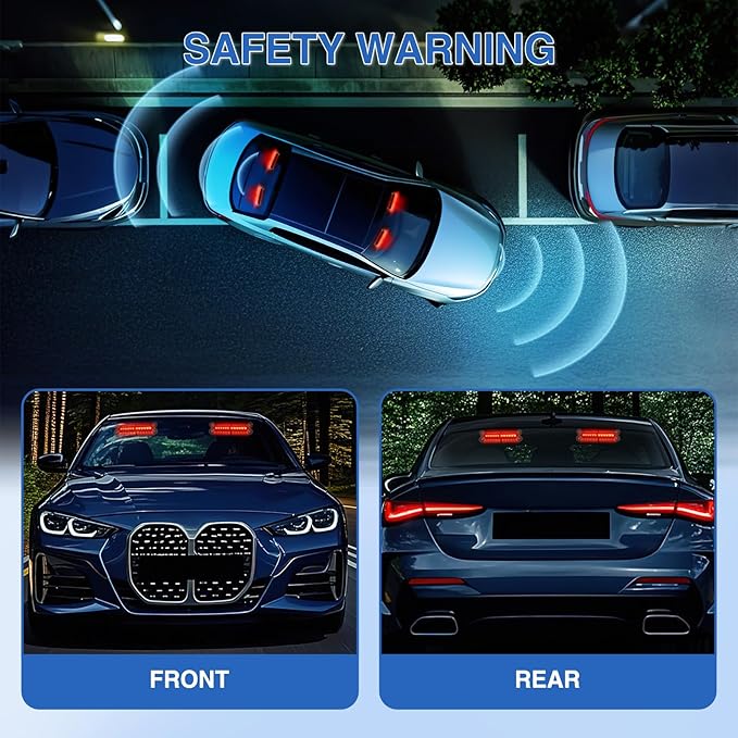 Nilight 24LED Emergency Strobe Traffic Advisor Light Bar 2 in 1 Red Dash Warning Safety Flashing Lights Front/Rear Windshield Construction Lights for Trucks Cars Plow Police Firefighter Vehicles