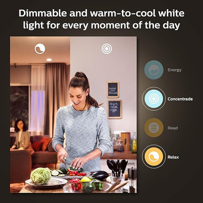 Philips Hue Smart 60W GU10 LED Bulb - White and Color Ambiance Color-Changing Light - 1 Pack - 400LM - Indoor - Control with Hue App - Works with Alexa, Google Assistant and Apple Homekit, 584656