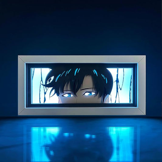 Sung Jinwoo Otaku Light Box – Solo Leveling – Anime Lamp Figure Night Light, 16 Color RGB LED – 3D Anime Room Décor Gift for Otaku