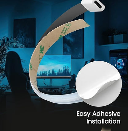 Feit Electric 20ft Color LED Tape Light, COB Technology, Customizable Length, Remote Control, Ultra-Thin 10mm Design, Perfect for Indoor Lighting, Shelves, Cabinets & Staircases, TAPE240/COB/RGB