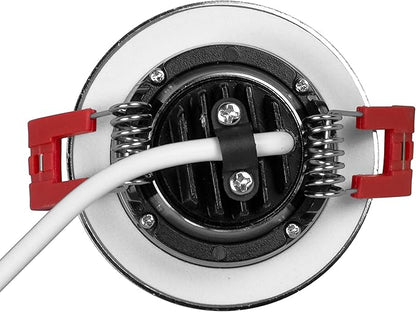 NICOR Lighting 2 inch LED Gimbal Recessed Downlight in Nickel, 2700K (DGD211202KRDNK)