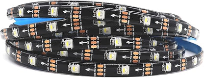 DC5V SK6812 (Similar WS2812B) RGBW RGB+Cold White 30leds/Pixels/m LED Strip Light Individually Addressable 4 Color in 1LED (RGB+Cold White, 16.4ft(5m) 150leds, IP65) (No Adapter or Controller)