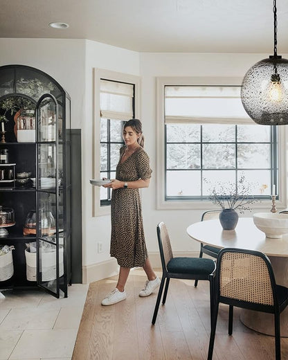 CASAMOTION Pendant Lighting Kitchen Island Entryway Hallway Foyer Clear Glass Black Marble Modern Farmhouse Ceiling Hanging Light fixtures Large Globe Black Chain Kit 13 inch H