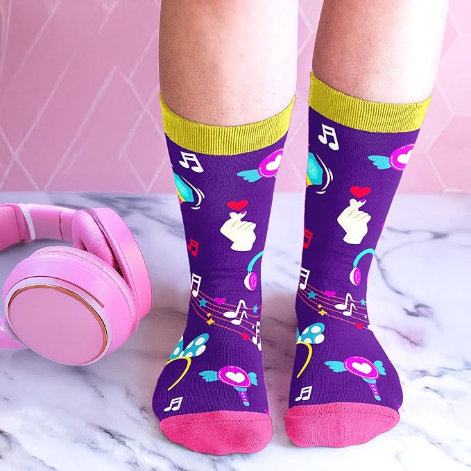 Kpop Merch - Unique Kpop Gifts for Girl, Teen - Cute Korean Socks - Christmas Gifts, Stocking Stuffers for Women