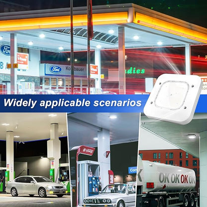 150W LED Canopy Light, 21000LM LED Gas Station Canopy Light 5700K Cool White LED Garage Ceiling Light(600W HID/HPS Equivalent), IP65 Waterproof 100-277V AC UL Listed