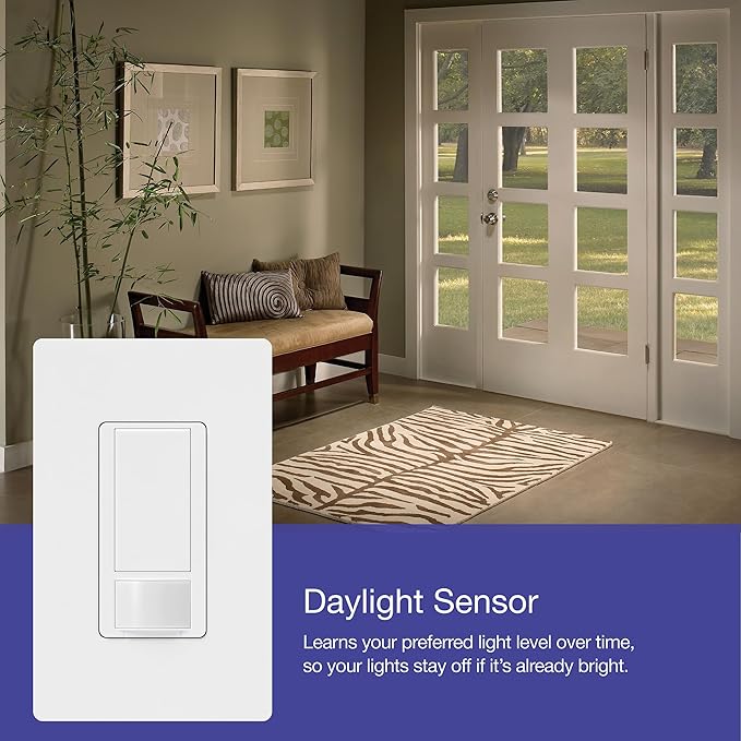 Lutron Maestro LED+ Motion Sensor/Dimmer Switch | 150W LED | Single Pole/Multi-Location | MSCL-OP153M-SW | Snow (Pack of 2)
