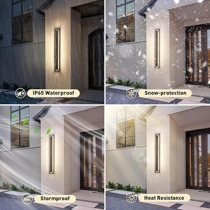 𝟑𝟗.𝟒 𝐈𝐍 Long Outdoor LED Wall Lights Exterior Lighting Fixtures, Modern Exterior Garage Wall Light,Outside Light Fixture For House,Patio,Front Porch,𝟑𝟔𝐖 Black Outdoor Wall Sconce 3000K