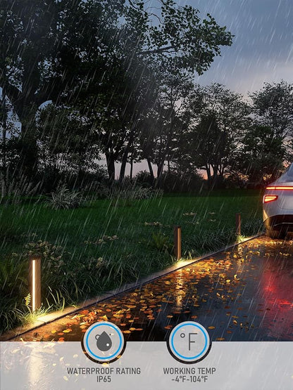 LEONLITE 8 Pack 5CCT Low Voltage Landscape Lights, 7W 12-24V LED Pathway Lights, Die-Casted Aluminum, IP65 for Outdoor Path Sidewalk Walkway, 1800K/2700K/3000K/4000K/5000K, ETL, Oil Rubbed Bronze
