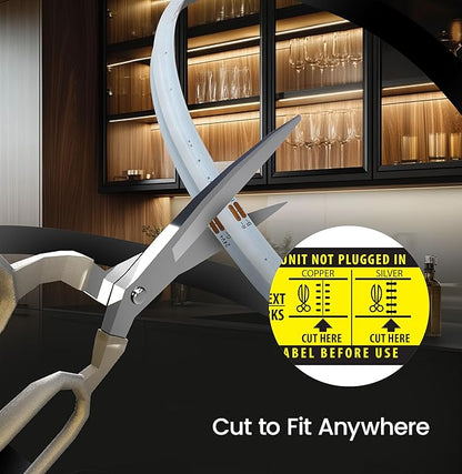 Feit Electric 20ft Color LED Tape Light, COB Technology, Customizable Length, Remote Control, Ultra-Thin 10mm Design, Perfect for Indoor Lighting, Shelves, Cabinets & Staircases, TAPE240/COB/RGB
