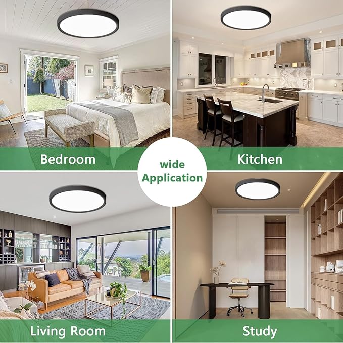 20 Inch Dimmable LED Flush Mount Ceiling Light,40W,4350LM, 2700K/3000K/4000K/5000K/6000K CCT Selectable,Round Flat Panel Light Low Profile Ceiling Light Fitures for Hallway/Kitchen/Bedroom