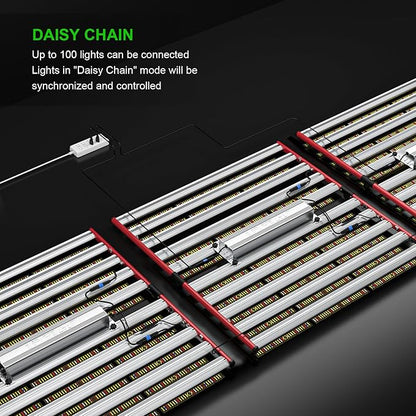 AGLEX 1000W LED Grow Lights, Full Spectrum Grow Light with UV IR, Daisy Chain Plant Bar Style Grow Light Foldable & Dimmable for Indoor Growing Commercial Hydroponic Growing Lamp 6x6ft Core Coverage
