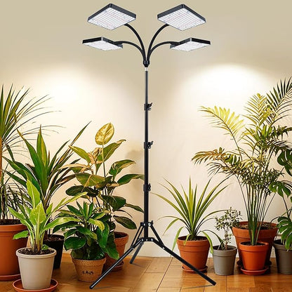 Grow Lights for Indoor Plants 100W, Natural Sunlight Full Spectrum Plant Growing Lamps for Houseplants & Bonsai Tree, 4/8/12/16/20 Hr Timer Plant Light Auto On/Off Everyday