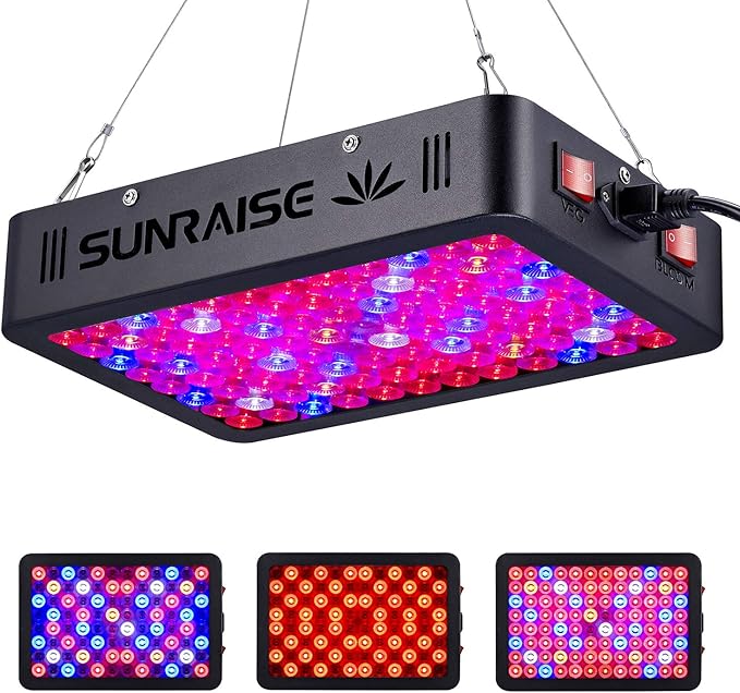 1000W LED Grow Light Full Spectrum for Indoor Plants - Daisy Chain Triple-Chips LED Grow Lamp (15W with 96 LEDs)