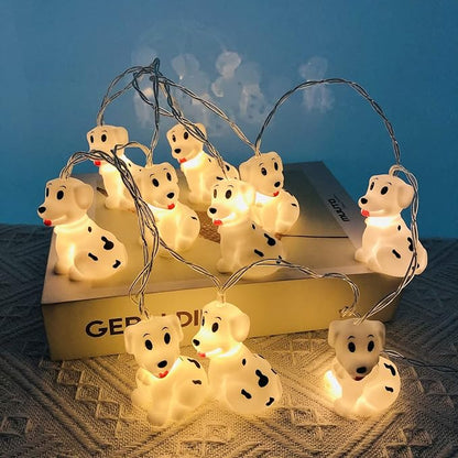 1.65M Cute Animal Dog Shape 10 Led Fairy Lights Spotty Dog String Lights USB Powered for Halloween Christmas Thanksgiving Home Party Children Kids Bedroom Decoration (Spotty Dog)