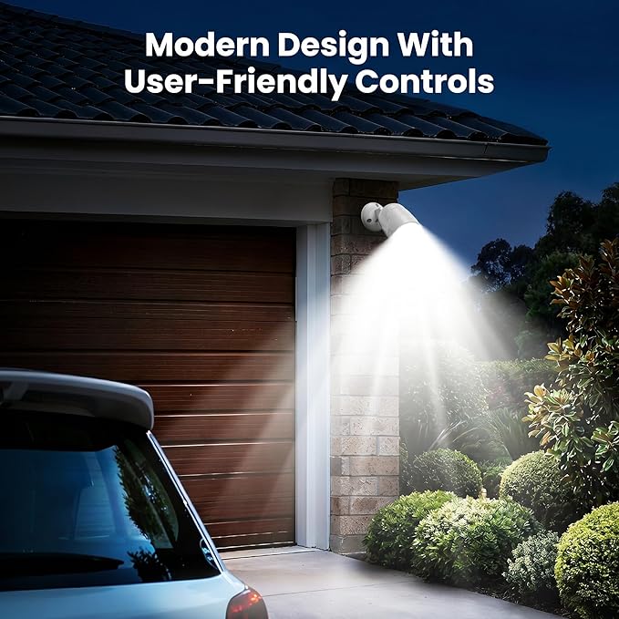 Battery Operated Motion Sensor Light Outdoor, 4000mAh Rechargeable 600 Lumen Battery Powered Spotlight Outdoor Waterproof for Porch, Garage, House