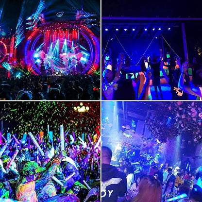 YANYCN 600W 2 Pack LED Black Light 395nm to 405nm UV Blacklight IP66 Waterproof Flood Light Outdoor with Plug and Switch Neon for Party Halloween Fluorescent Poster Body Paint