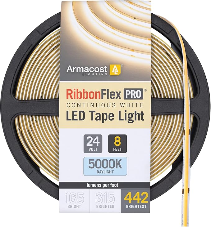 Armacost Lighting RibbonFlex Pro COB, 24V, 5000K, 442 Lumens/Ft, IP20, 2.5M 173410