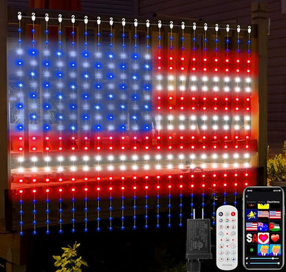 CoziTech Smart Curtain Lights 400 LED, Color Changing LED Curtains Light 6.6 * 6.6 FT, DIY Fairy String Light Curtain for Bedroom Backdrop Party Indoor Outdoor Holiday Decor (APP +Remote Control)