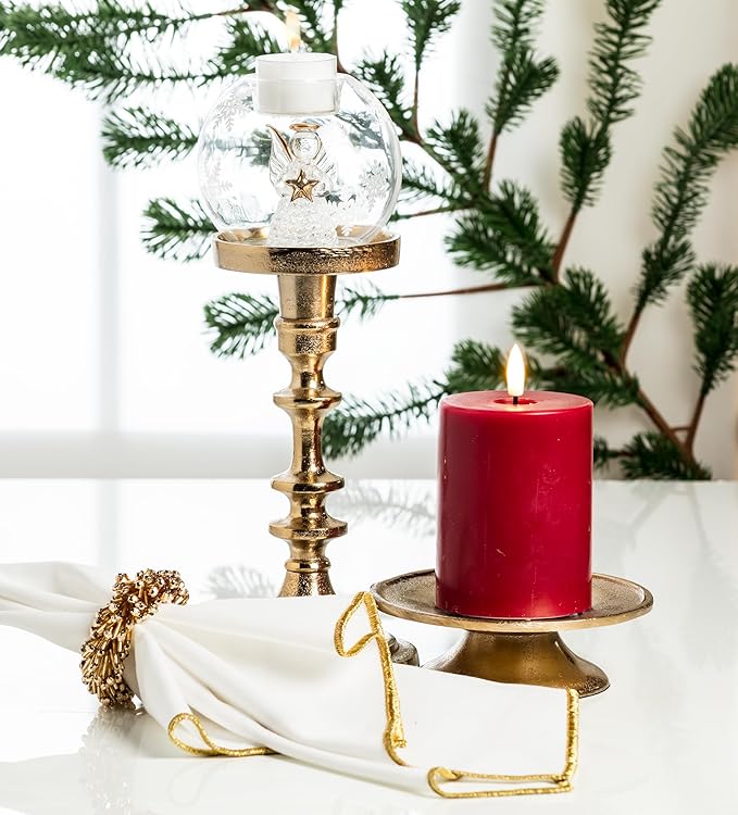 Abbott Collection Wax LED Flameless Pillar Candle - Red (3x4 H)