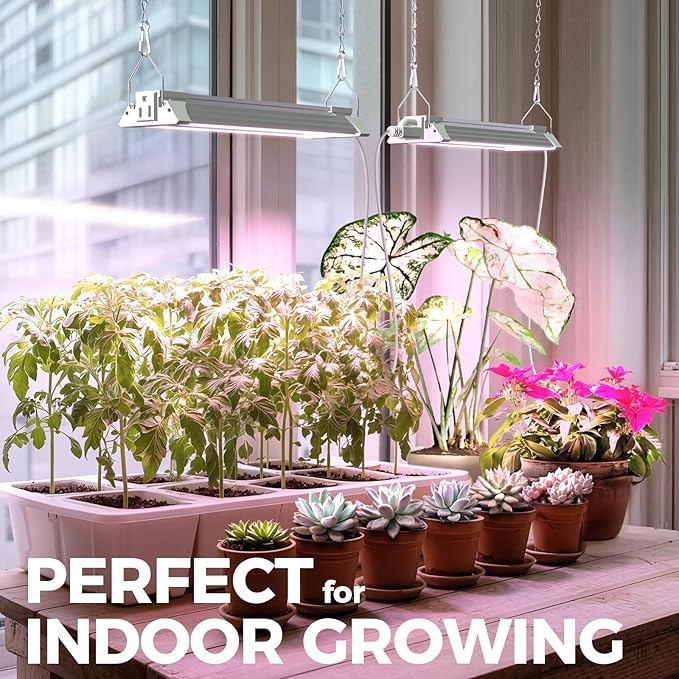 Barrina TX18 1FT LED Grow Light, 18W(90W Equivalent), High PPFD, Super Bright, Full Spectrum Hanging Grow Light from Seedling to Flowering, Vegetables with On/Off Switch, Linkable, 1 Pack