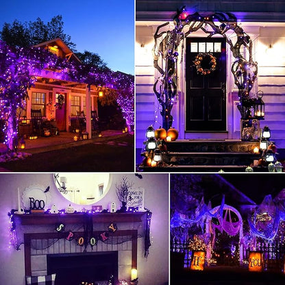 Minetom Halloween String Lights Outdoor 100 Count 20 Feet Incandescent Bulb Mini Lights for Christmas Indoor Garland Party Festival Decoration, Purple