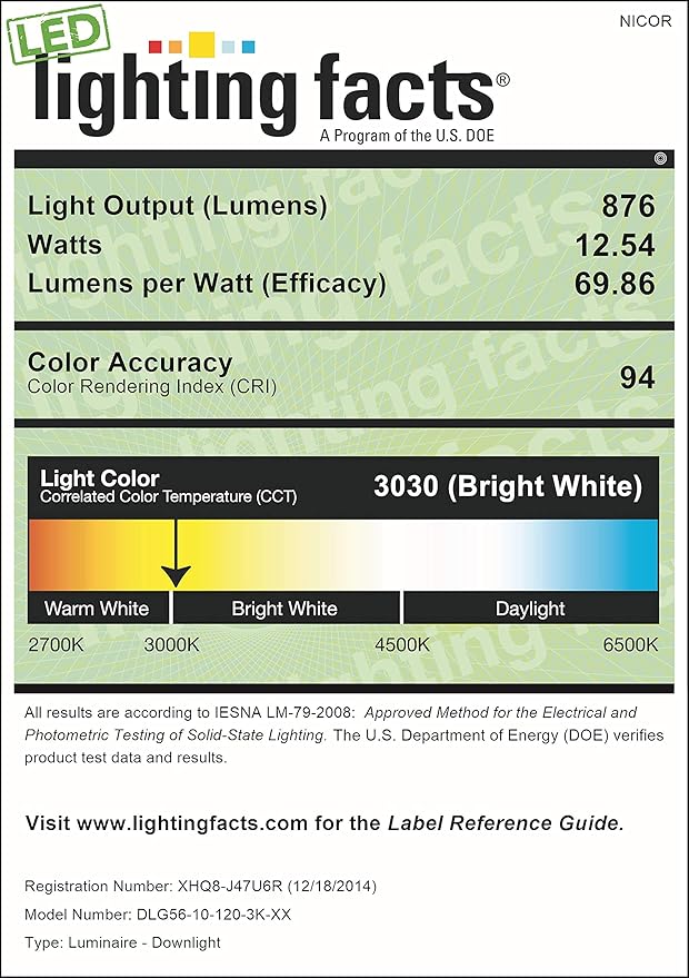 NICOR Lighting DLG56-10-120-3K-OB LED Downlights, Oil-Rubbed Bronze