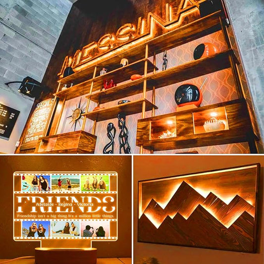 echosari Strip Lights USB 5V, 9.8Ft 180 LED Strip Lights Cuttable 2835 SMD Super Bright with Self-Adhesive DIY for Cabinet Photo Frames Desks Monitor Shelves Decor (Orange)