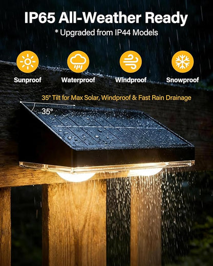 Solar Fence Lights Outdoor, 12 Pack Ultra-Bright 85LM Fence Lights Solar Powered, 9 RGB Color Modes, IP65 Waterproof, 12H Dusk to Dawn Glow for Pool/Deck/Patio/Wall/Backyard - Black