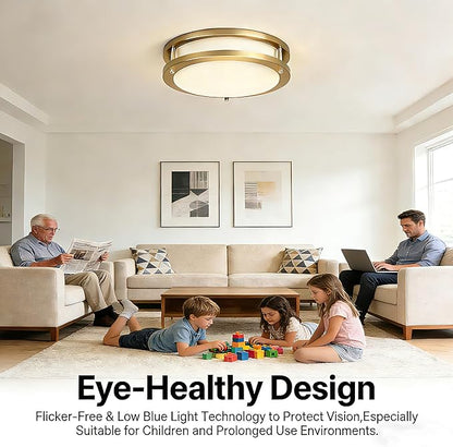 Drosbey 36W Dimmable LED Ceiling Light Fixture, Flush Mount Light Fixture, Ceiling Lights for Bedroom, Kitchen, Bathroom, Super Bright 4000 Lumens, 400W Equivalent, 5000K Daylight White, UL Listed