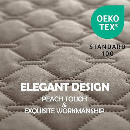 gogobunny 3X Stronger Waterproof Pet Blanket, Scratch Proof Furniture Protector for Dogs Cats, Reversible Cover 30x70 Inch, Dark Stone