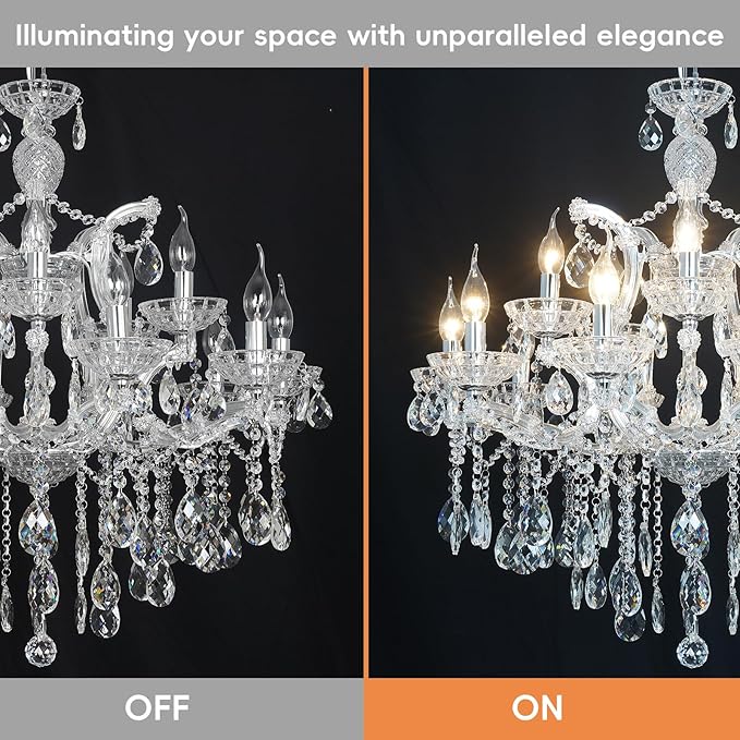 Modern Large Crystal Chandelier, Maria Theresa Crystal Chandelier 15 Lights 2 Layers Luxury Chrome Chandelier Lighting Fixture for Dining Room, Living Room, High Ceiling, Foyer, Staircase