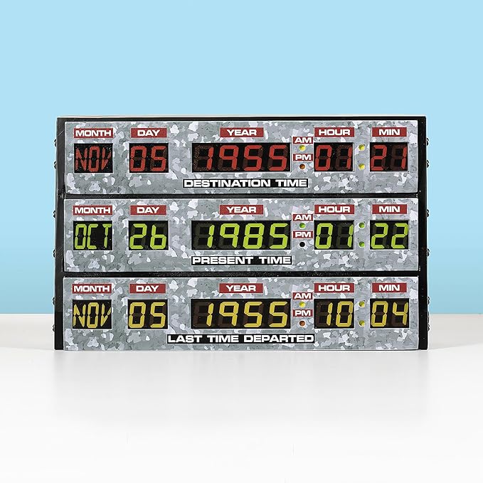 NUMSKULL Back to The Future 3D Lamp Wall Light Plastic - Ambient Lighting Gaming Accessory for Bedroom, Home, Study, Office, Work - Official Back to The Future Merchandise