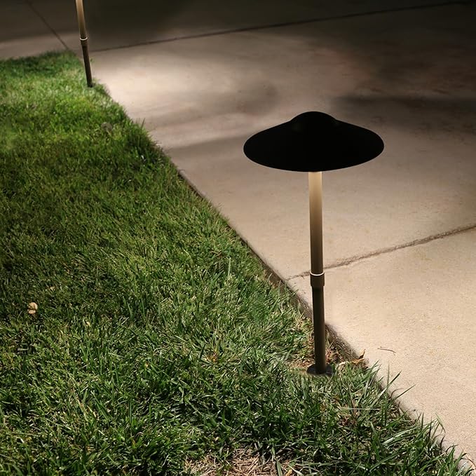 3W Landscape Lighting 12V Low Voltage Path Lights Warm White Waterproof Outdoor Replaceable G4 LED Bulb for Garden Pathway Lawn Yard Bronze 8-Pack